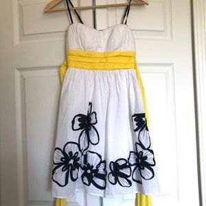 White and Yellow Flower Dress